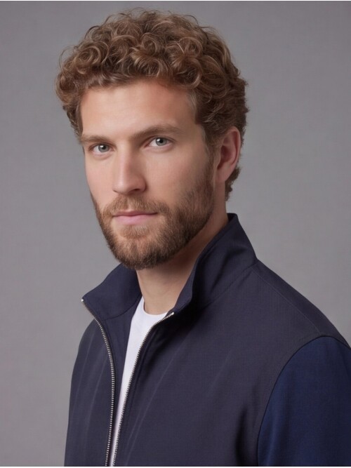 Lacivert Hakim Yaka Fermuarlı Comfort Fit Kısa Mont