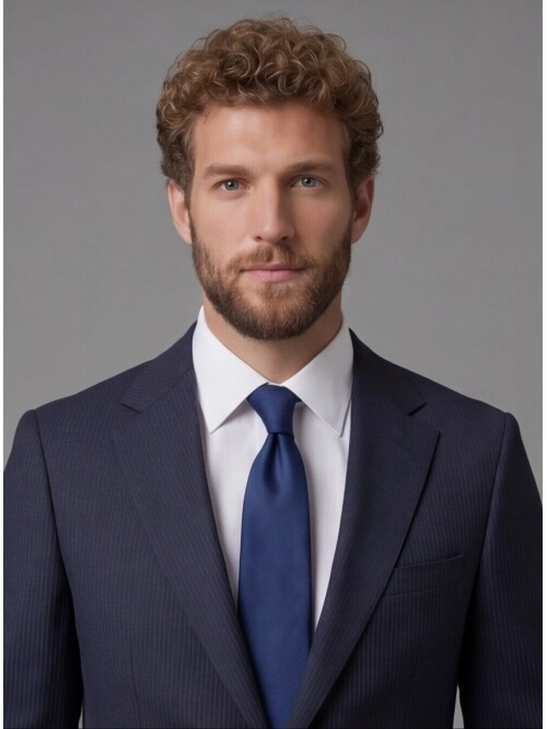 Navy Blue Notch Lapel Comfort Fit Suit