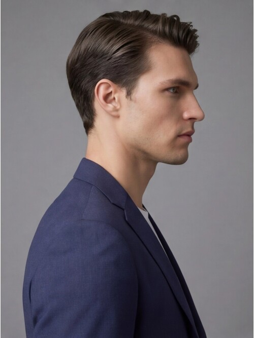 Lacivert Mono Yaka Torba Cepli Takım Elbise