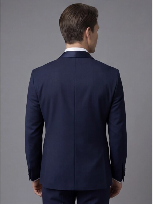 Navy Blue Three-Piece Tuxedo