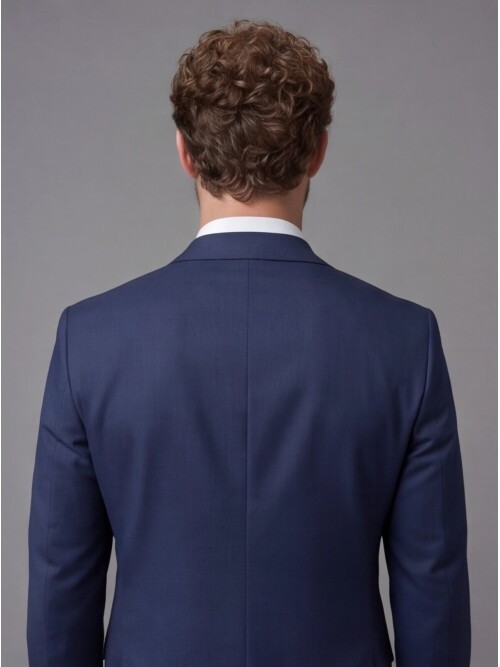 Navy Blue Peak Lapel Comfort Fit Single Button Tuxedo Jacket & Navy Blue Trousers Suit Combination