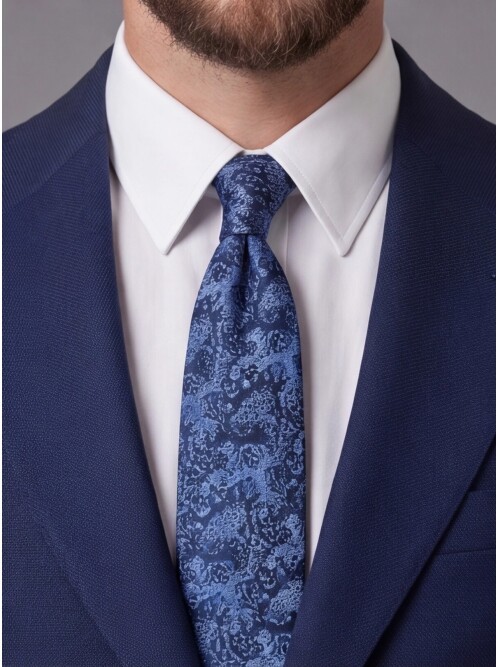 Mavi Slim Fit Mono Yaka 2 Düğmeli Takım Elbise