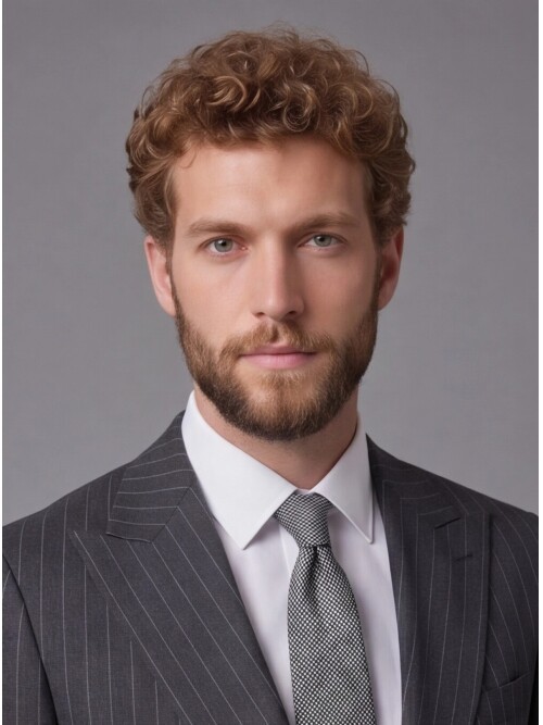 Siyah Çizgili Yünlü Sivri Yaka Comfort Fit Takım Elbise