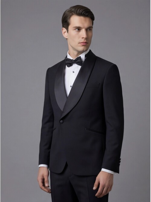 Black Double-Breasted Tuxedo