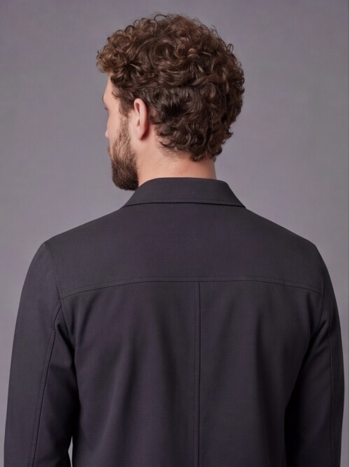 Black Safari Pocket Zippered Sport Suit