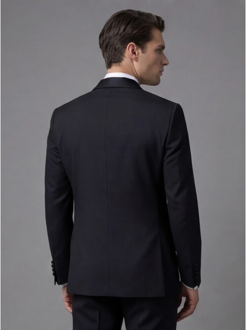 Black Shawl Lapel Double-Breasted Tuxedo