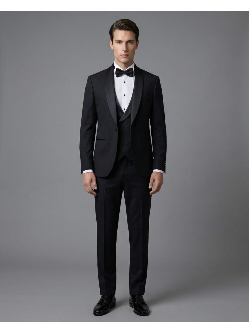 Black Three-Piece Tuxedo