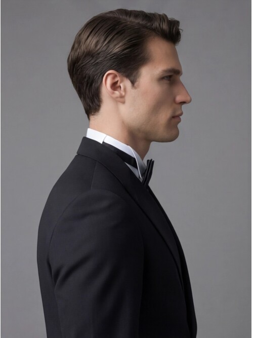 Black Peak Lapel Double-Breasted Tuxedo