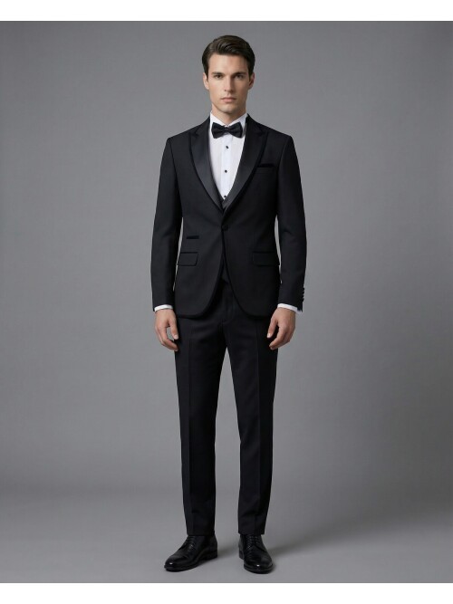 Black Three-Piece Tuxedo