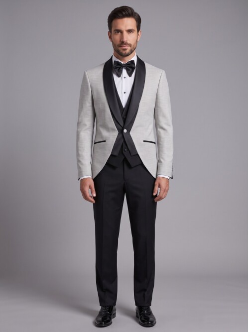 Grey Shawl Lapel Tuxedo