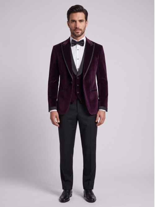 Purple Velvet Tuxedo
