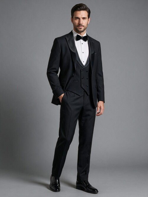 SUIT SARTORIA BLACK TUXEDO 5065