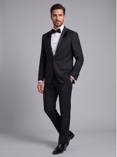 SUIT SARTORIA BLACK TUXEDO 5065