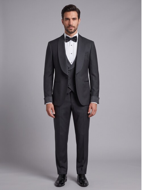 Black Shawl-collar Grooms Suit