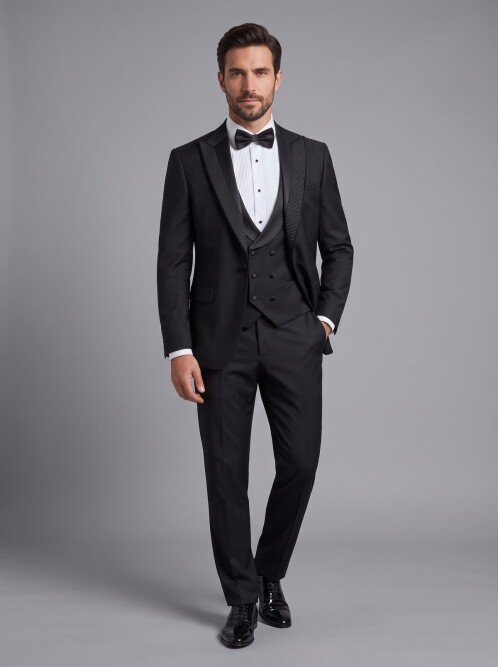 SUIT SARTORIA BLACK PEAK COLLAR TUXEDO 5708