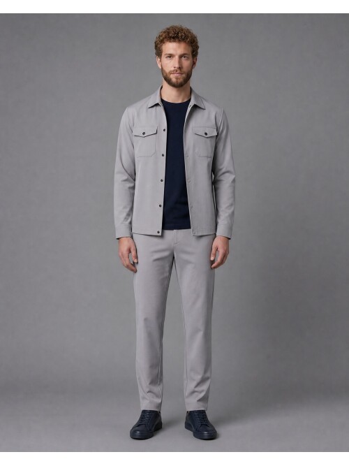 Stone Shirt Collar Sport Suit