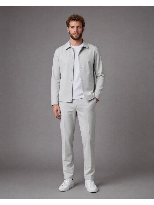 Stone Casual Shirt-Collar Comfort Fit Suit