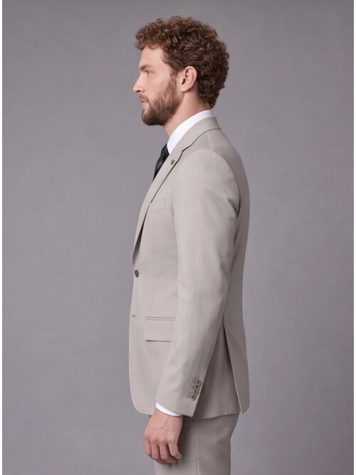 Taş Slim Fit Mono Yaka 2 Düğmeli Takım Elbise