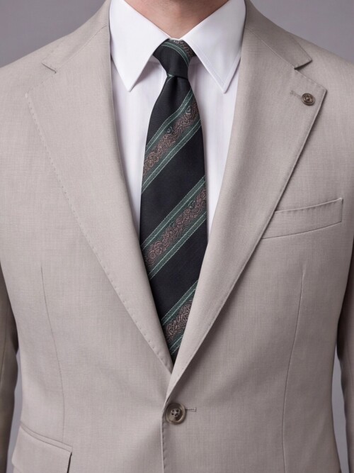 Taş Slim Fit Mono Yaka 2 Düğmeli Takım Elbise