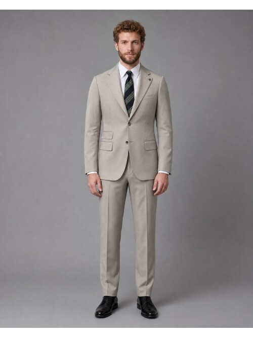 Taş Slim Fit Mono Yaka 2 Düğmeli Takım Elbise