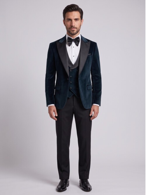 Green Velvet Tuxedo