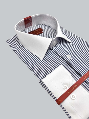 SUIT SARTORIA NAVY BLUE STRIPED SHIRT 6055