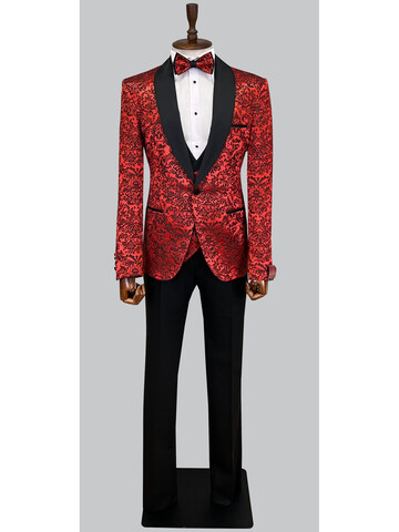 SUIT SARTORIA RED TUXEDO 5496