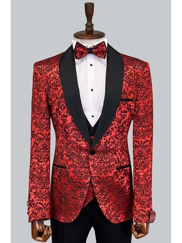 SUIT SARTORIA RED TUXEDO 5496