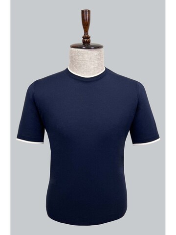 SUIT SARTORIA NAVY BLUE SHORT SLEEVE KNITWEAR T-SHIRT 9017