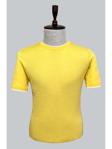 SUIT SARTORIA YELLOW SHORT SLEEVE KNITWEAR T-SHIRT 9017