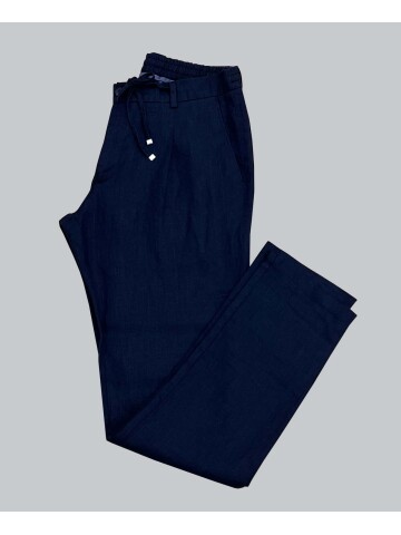 SUIT SARTORIA NAVY BLUE LINEN SUIT 2376