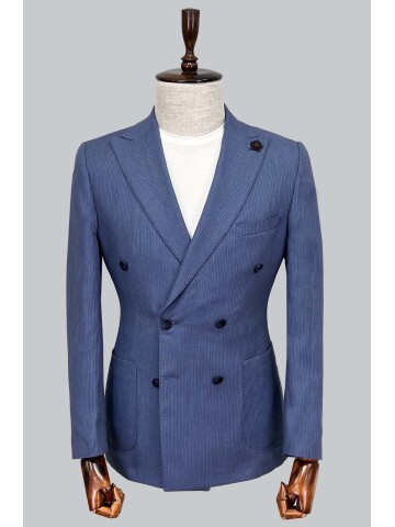 SUIT SARTORIA AÇIK LACİVERT KETEN CEKET 4343