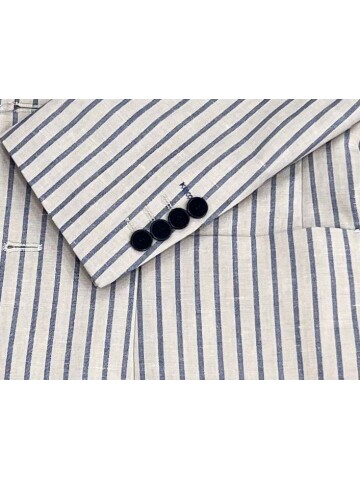 SUIT SARTORIA BLUE STRIPED LINEN JACKET 4351