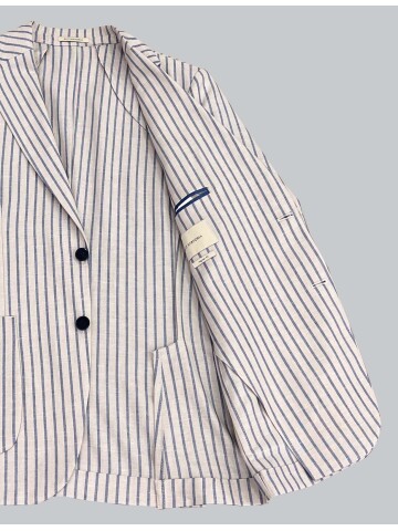 SUIT SARTORIA BLUE STRIPED LINEN JACKET 4351
