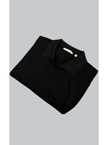 SUIT SARTORIA BLACK SHORT SLEEVE KNITWEAR T-SHIRT 9019