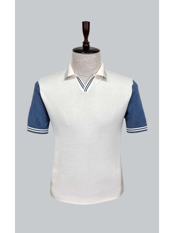 SUIT SARTORIA WHITE SHORT SLEEVE KNITWEAR T-SHIRT 9020