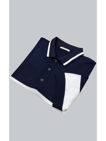 SUIT SARTORIA NAVY BLUE SHORT SLEEVE KNITWEAR T-SHIRT 9023