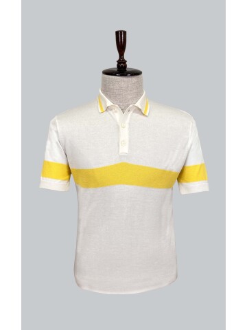 SUIT SARTORIA WHITE SHORT SLEEVE KNITWEAR T-SHIRT 9023