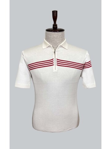 SUIT SARTORIA WHITE SHORT SLEEVE KNITWEAR T-SHIRT 9025