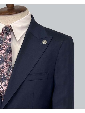 SUIT SARTORIA LINEN NAVY BLUE SUIT 2396