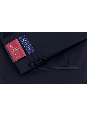 SUIT SARTORIA NAVY BLUE WOOL TUXEDO 5568
