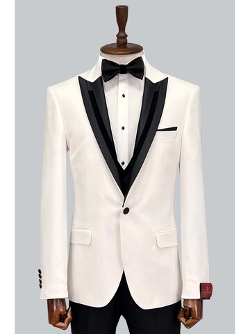 SUIT SARTORIA ÇIKMA YAKA BEYAZ DAMATLIK 5065