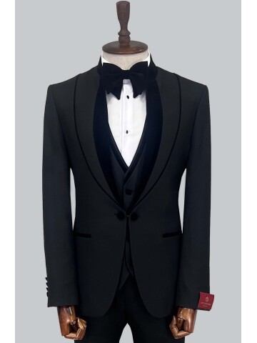 SUIT SARTORIA BLACK TUXEDO 5458