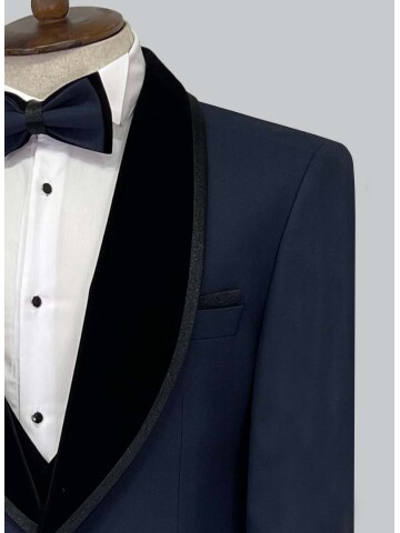SUIT SARTORIA NAVY BLUE TUXEDO 5575