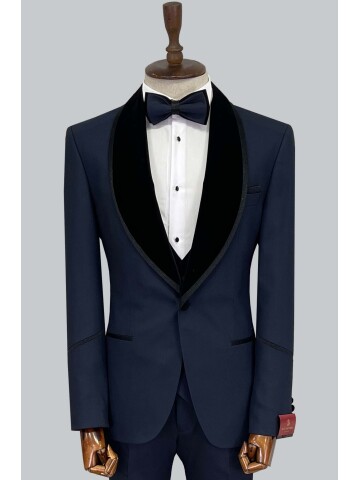 SUIT SARTORIA NAVY BLUE TUXEDO 5575