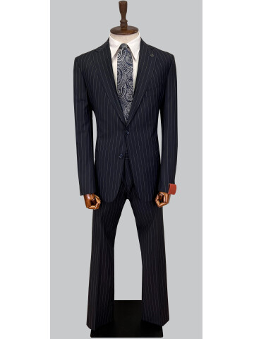 SUIT SARTORIA NAVY BLUE WOOL SUIT 2454
