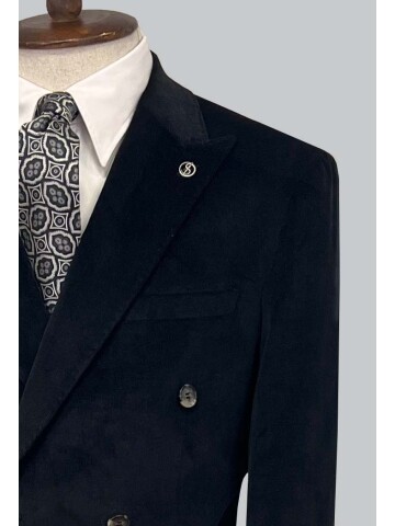SUIT SARTORIA BLACK DOUBLE BREASTED SUIT 2499