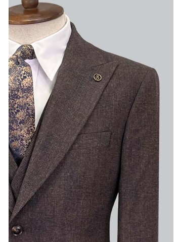 SUIT SARTORIA BROWN WOOL SUIT 2551