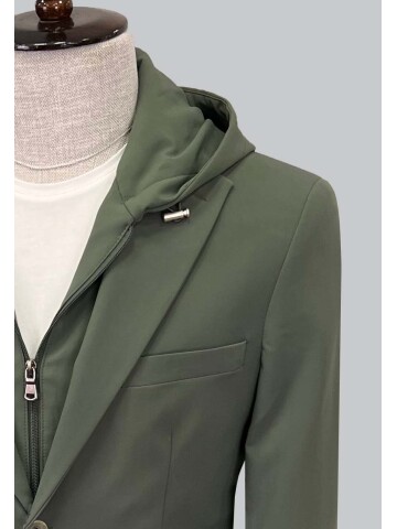 SUIT SARTORIA ÇIKMA YAKA KAPÜŞONLU YEŞİL PERFORMANS TAKIM 2630