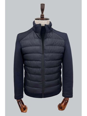 HAKİM YAKA LACİVERT MONT 8084